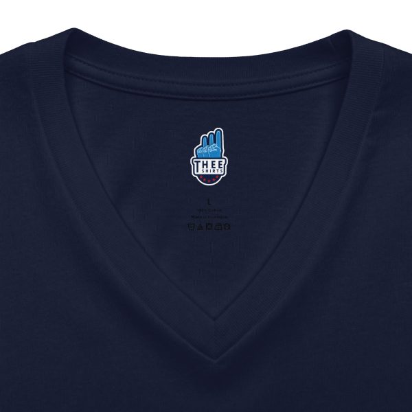 6948753030212792400_2048-5.jpeg Jackson State Univ #TheeILove Men's White Jersey Short Sleeve V-Neck Tee