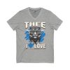 7034161472391350049_2048.jpeg #TheeILove Jackson State U Tigerhead Men's Baby Blue Jersey Short Sleeve V-Neck Tee