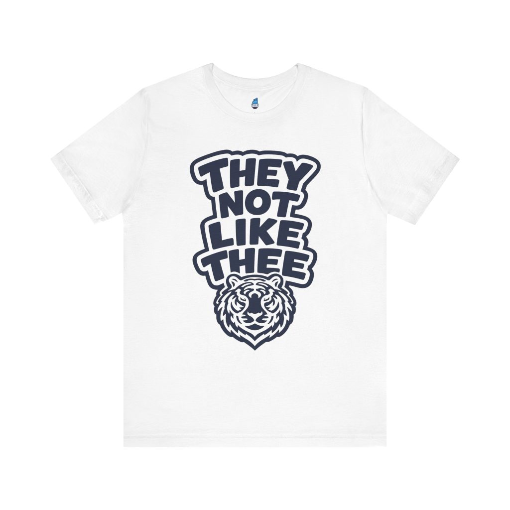 They Not Like Thee Men's Tiger Navy Jersey Short Sleeve Tee