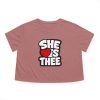 7737976991534403695_2048.jpeg She Heart's Thee White Women's Cropped Tee