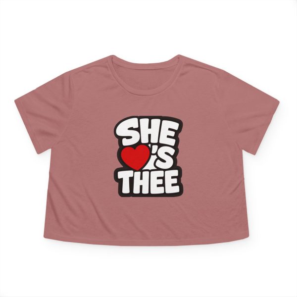 7737976991534403695_2048.jpeg She Heart's Thee White Women's Cropped Tee