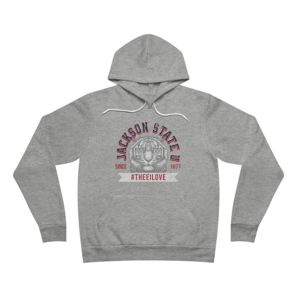 Jackson State Univ #TheeILove Men's White Fleece Pullover Hoodie