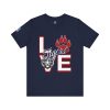 Love Tigers Varsity Men's Black Jersey Short Sleeve Tee