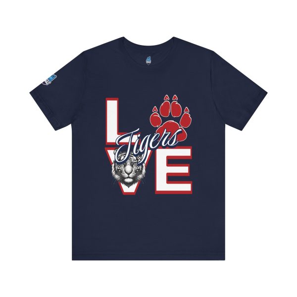 Love Tigers Varsity Men's Black Jersey Short Sleeve Tee