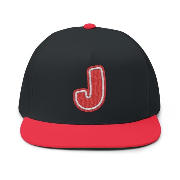 Thee Shirts "J" Red Graffiti Embroidered Bill Cap