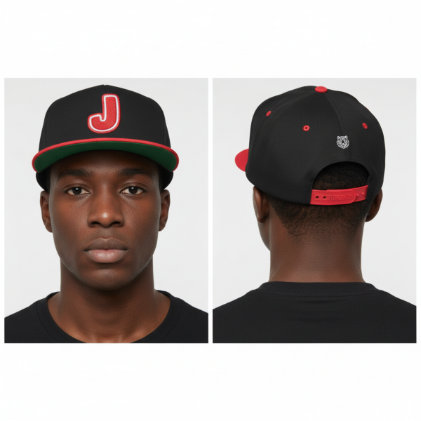 Thee Shirts "J" Red Graffiti Embroidered Bill Cap